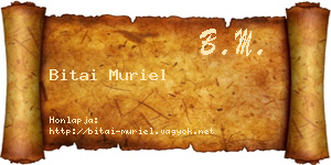Bitai Muriel névjegykártya